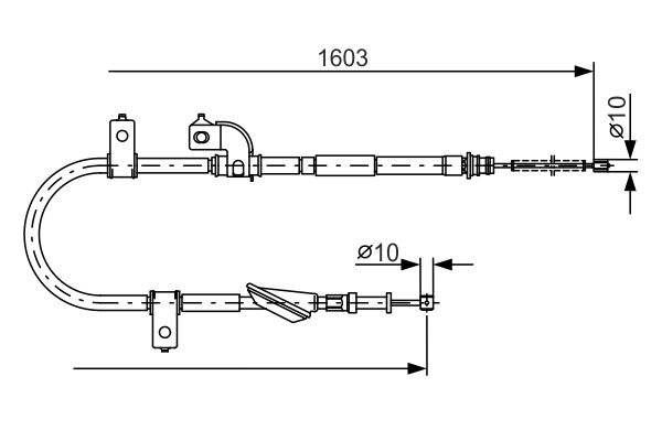 Cablu, frana de parcare 1 987 482 080 BOSCH