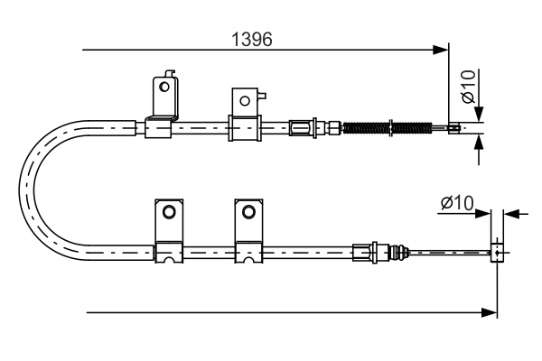 Cablu, frana de parcare 1 987 482 083 BOSCH