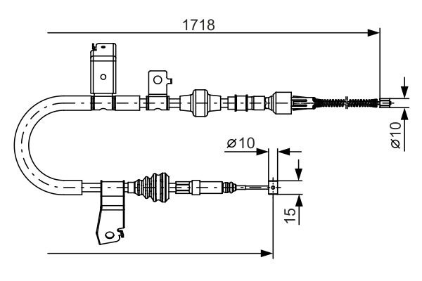 Cablu, frana de parcare 1 987 482 086 BOSCH