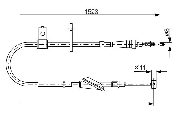 Cablu, frana de parcare 1 987 482 092 BOSCH