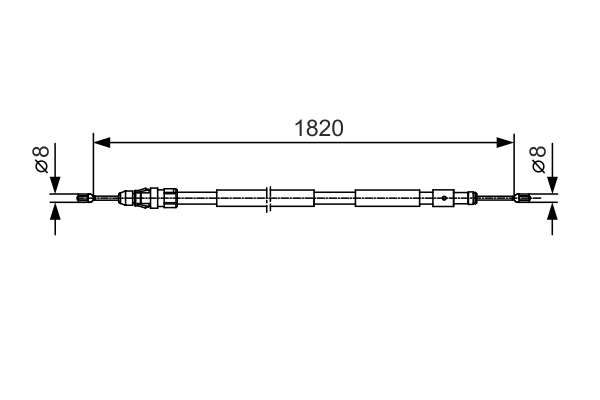 Cablu, frana de parcare 1 987 482 116 BOSCH