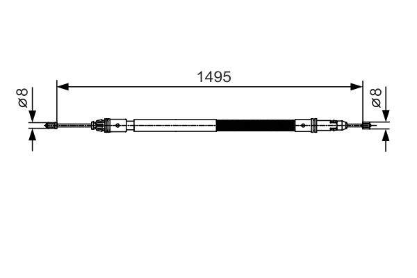 Cablu, frana de parcare 1 987 482 118 BOSCH