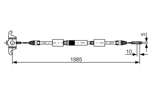 Cablu, frana de parcare 1 987 482 128 BOSCH