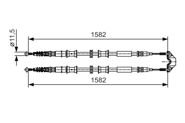 Cablu, frana de parcare 1 987 482 138 BOSCH