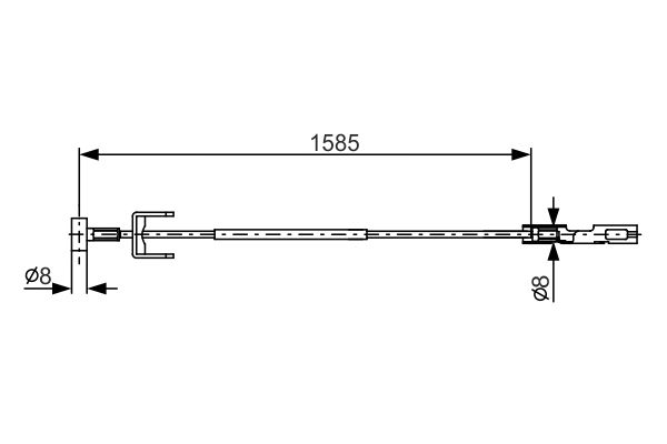 Cablu, frana de parcare 1 987 482 145 BOSCH