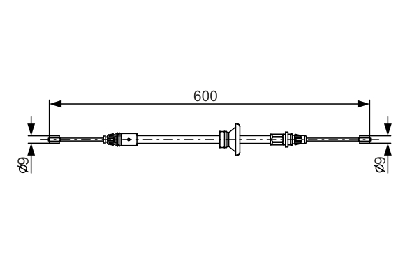 Cablu, frana de parcare 1 987 482 146 BOSCH