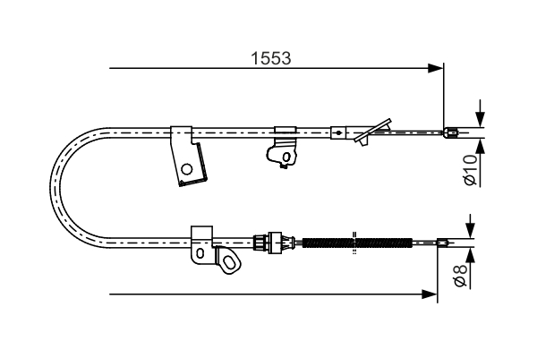 Cablu, frana de parcare 1 987 482 156 BOSCH
