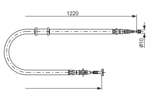 Cablu, frana de parcare 1 987 482 182 BOSCH