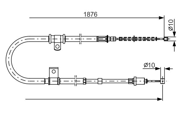 Cablu, frana de parcare 1 987 482 183 BOSCH