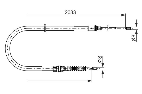 Cablu, frana de parcare 1 987 482 190 BOSCH