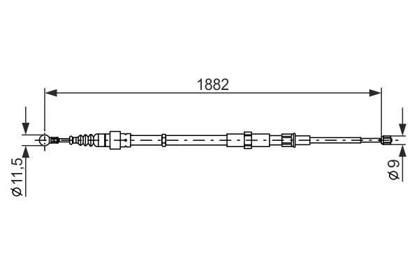 Cablu, frana de parcare 1 987 482 193 BOSCH