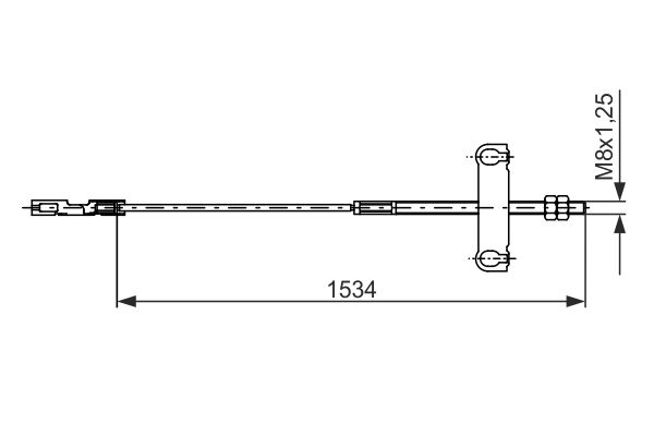 Cablu, frana de parcare 1 987 482 195 BOSCH