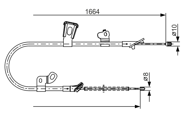 Cablu, frana de parcare 1 987 482 219 BOSCH