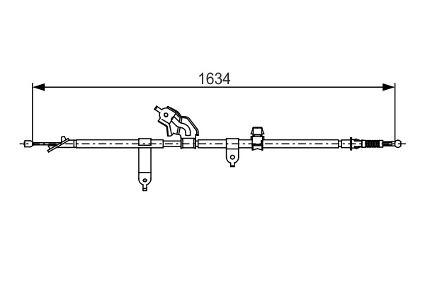 Cablu, frana de parcare 1 987 482 222 BOSCH