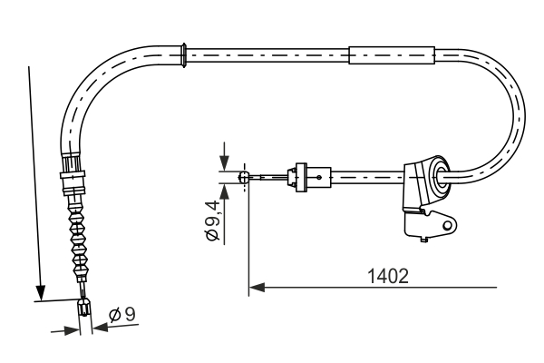 Cablu, frana de parcare 1 987 482 226 BOSCH