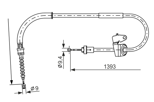Cablu, frana de parcare 1 987 482 227 BOSCH