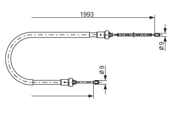 Cablu, frana de parcare 1 987 482 233 BOSCH