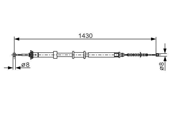 Cablu, frana de parcare 1 987 482 240 BOSCH