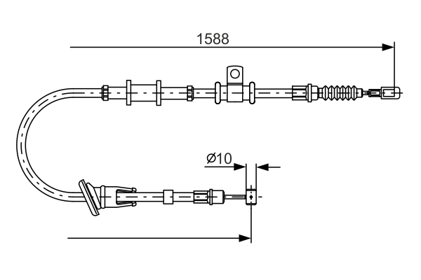 Cablu, frana de parcare 1 987 482 246 BOSCH