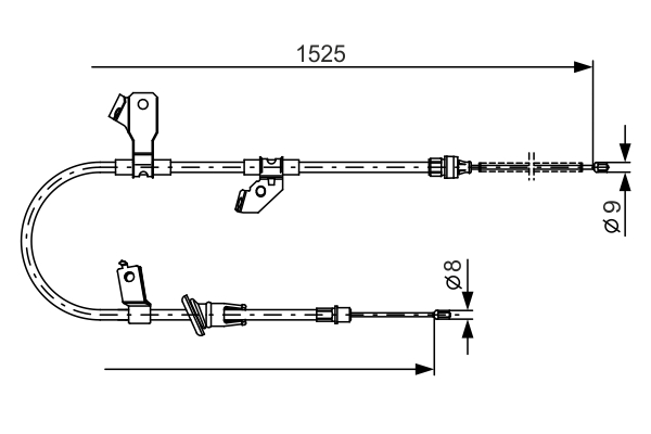 Cablu, frana de parcare 1 987 482 247 BOSCH