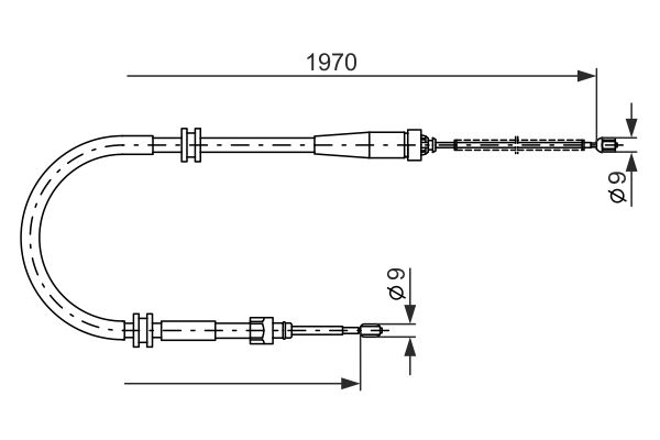 Cablu, frana de parcare 1 987 482 253 BOSCH