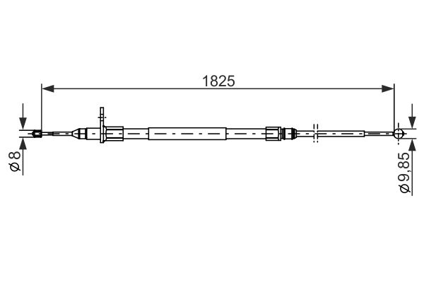 Cablu, frana de parcare 1 987 482 254 BOSCH