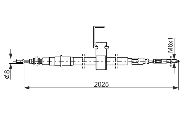 Cablu, frana de parcare 1 987 482 256 BOSCH