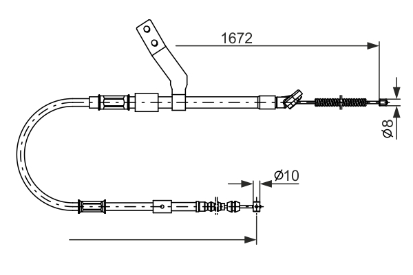 Cablu, frana de parcare 1 987 482 261 BOSCH