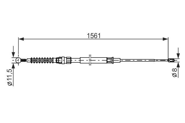 Cablu, frana de parcare 1 987 482 264 BOSCH