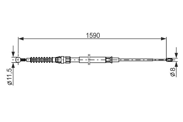 Cablu, frana de parcare 1 987 482 265 BOSCH