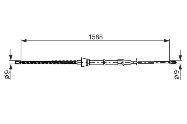 Cablu, frana de parcare 1 987 482 266 BOSCH