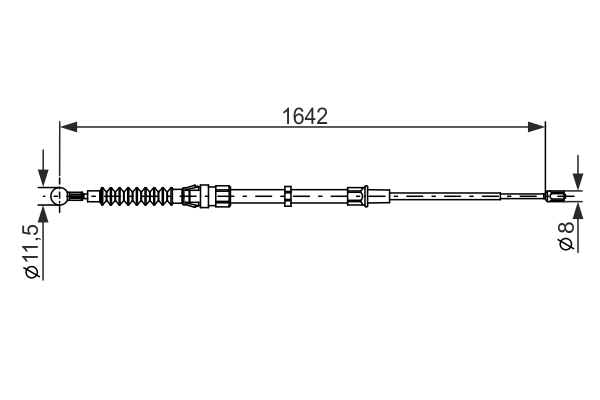 Cablu, frana de parcare 1 987 482 267 BOSCH