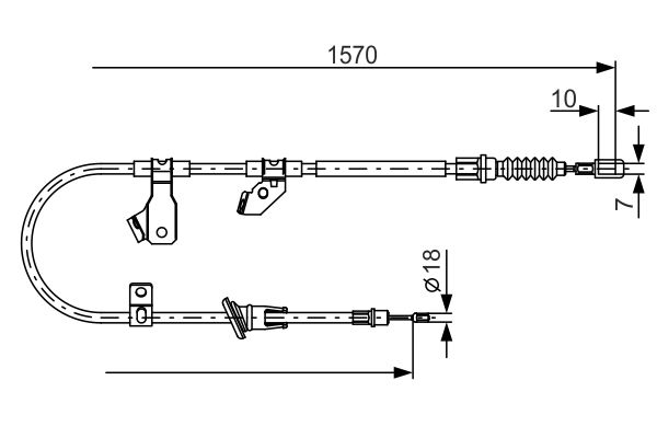 Cablu, frana de parcare 1 987 482 272 BOSCH