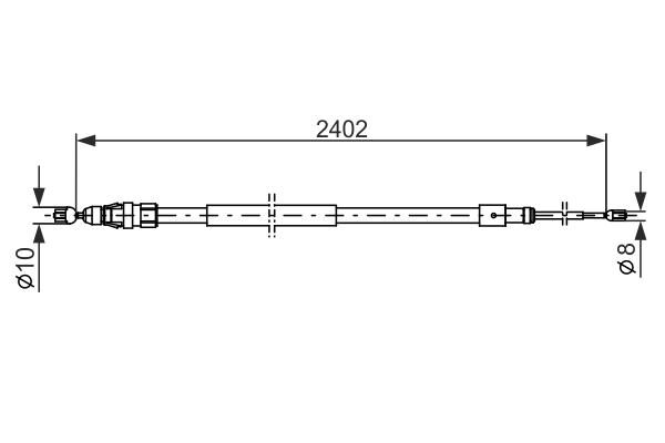 Cablu, frana de parcare 1 987 482 276 BOSCH