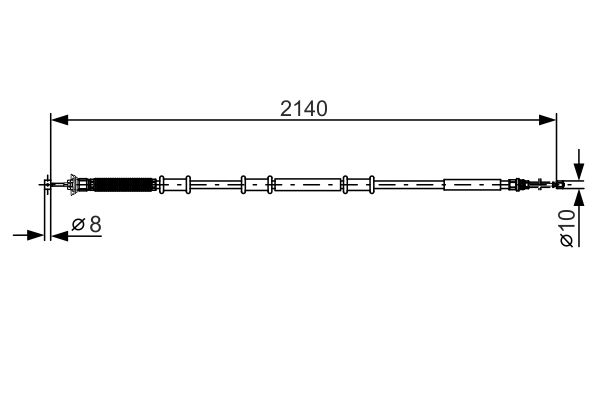 Cablu, frana de parcare 1 987 482 288 BOSCH