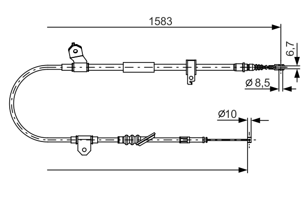 Cablu, frana de parcare 1 987 482 296 BOSCH