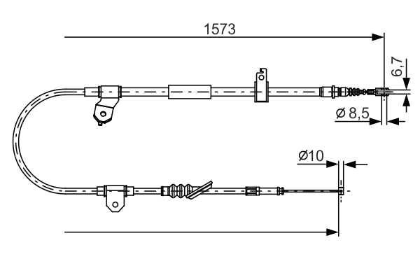 Cablu, frana de parcare 1 987 482 299 BOSCH
