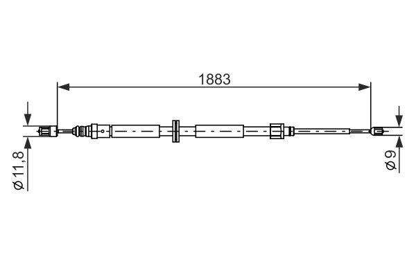 Cablu, frana de parcare 1 987 482 302 BOSCH