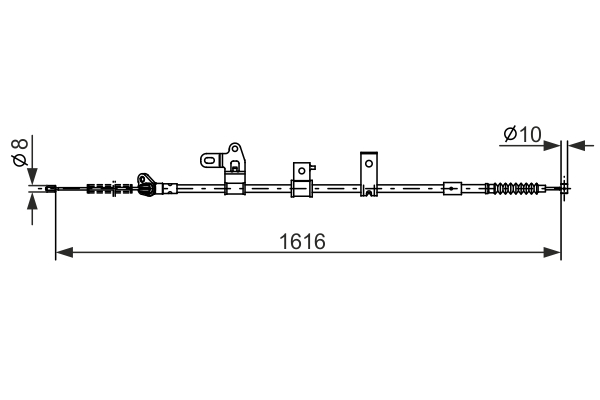 Cablu, frana de parcare 1 987 482 307 BOSCH