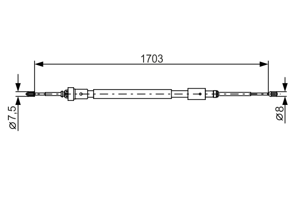 Cablu, frana de parcare 1 987 482 315 BOSCH