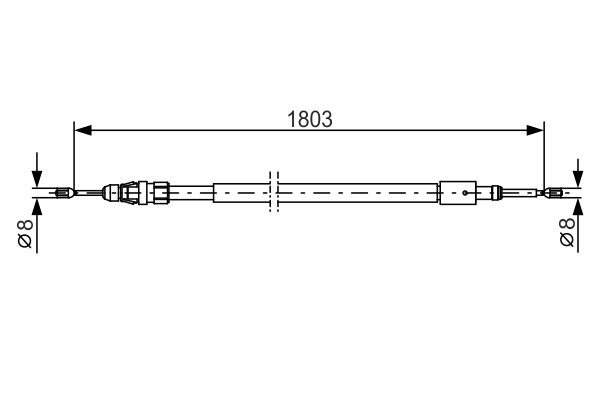 Cablu, frana de parcare 1 987 482 317 BOSCH