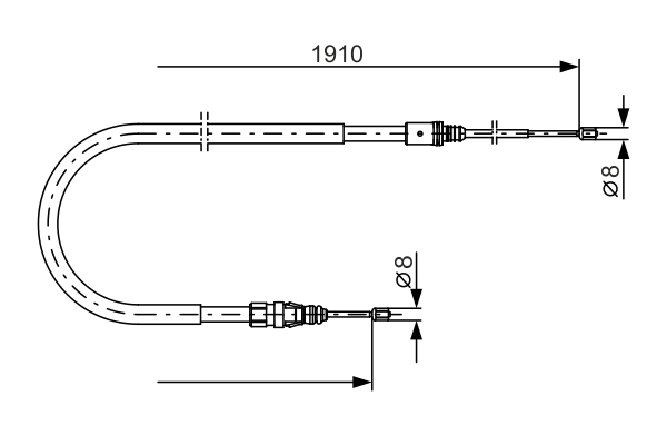 Cablu, frana de parcare 1 987 482 323 BOSCH