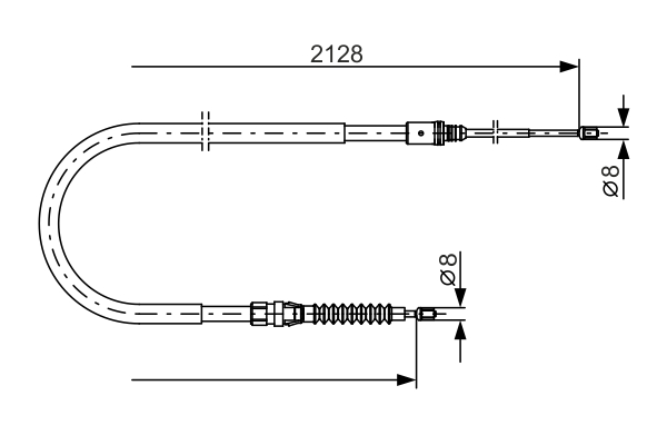 Cablu, frana de parcare 1 987 482 324 BOSCH