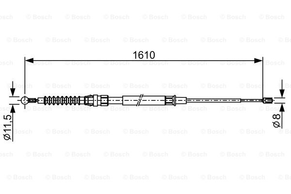 Cablu, frana de parcare 1 987 482 326 BOSCH