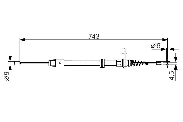 Cablu, frana de parcare 1 987 482 329 BOSCH