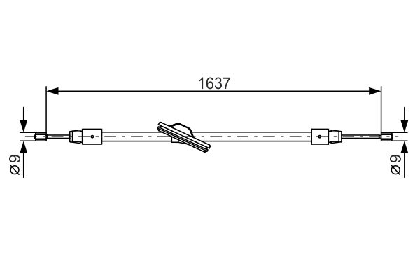 Cablu, frana de parcare 1 987 482 330 BOSCH