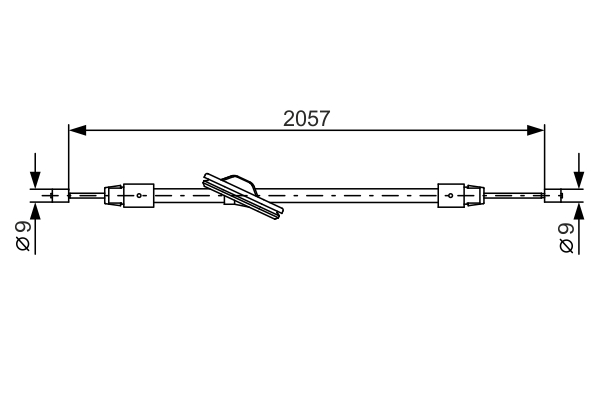 Cablu, frana de parcare 1 987 482 331 BOSCH