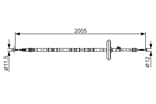 Cablu, frana de parcare 1 987 482 333 BOSCH