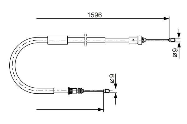 Cablu, frana de parcare 1 987 482 334 BOSCH