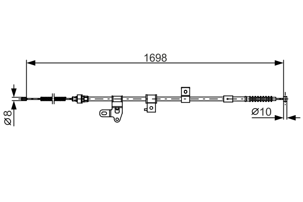 Cablu, frana de parcare 1 987 482 346 BOSCH